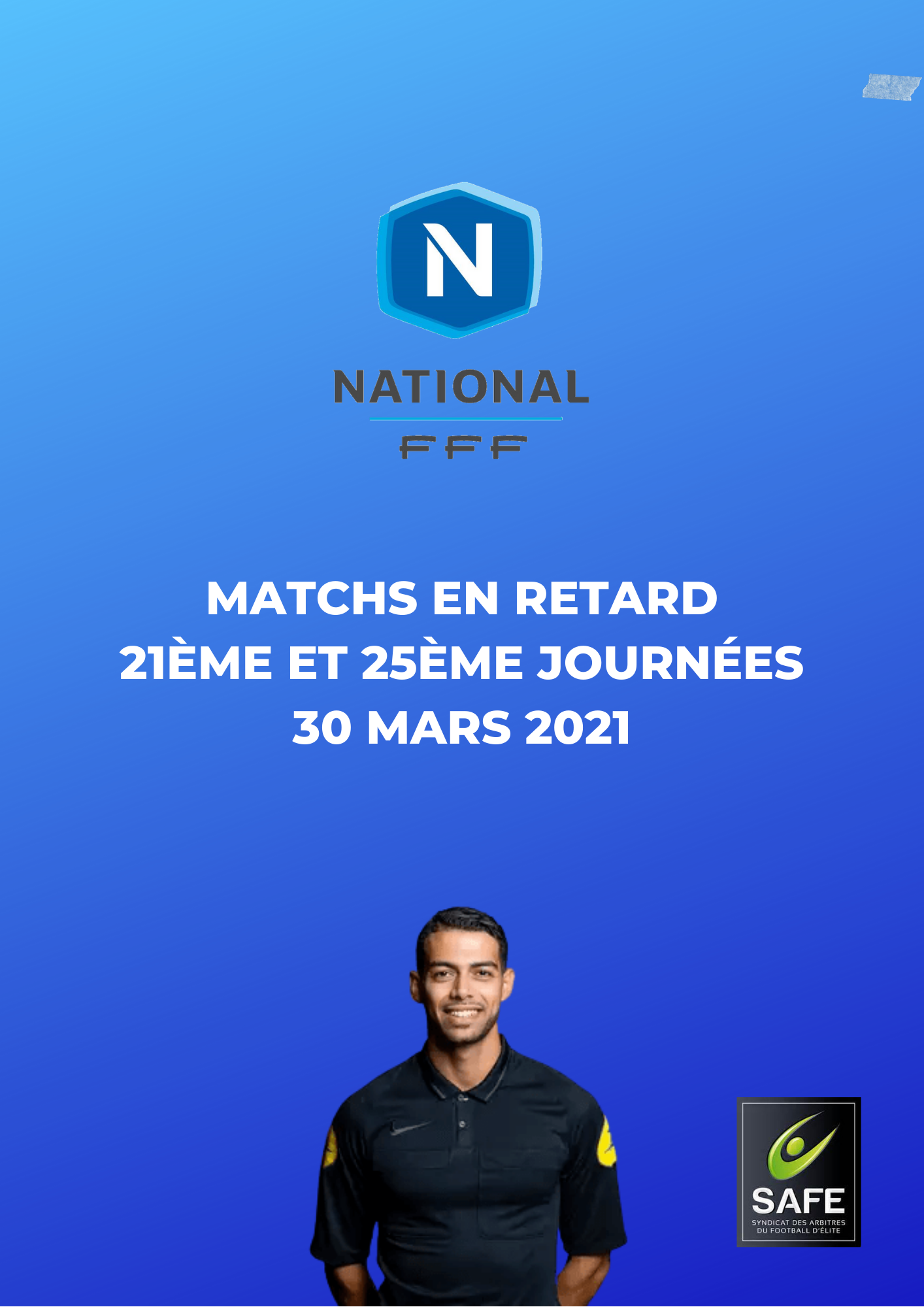 Désignations matchs en retard de National